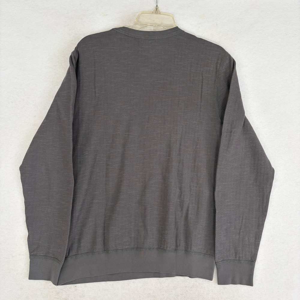 Buck Mason Slub Cotton Crewneck Sweatshirt Charcoal Gray Mens Medium Pullover - Picture 3 of 8